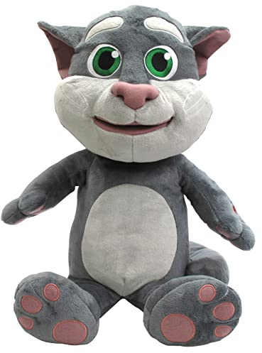 Relsy Offizieller Talking Tom and Friends King Tom and Friends Plüschtier mit beweglichem Mund, Sprechen und Wiederholen, 55,9 cm, Übergröße