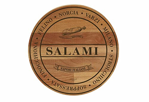 MCM service Tagliere Rotondo in FAGGIO Salami 30CM per Cucina