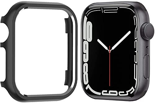 Ninki Aluminium Gehäuse für Apple Watch Series 6/5/4/SE, Metall Bumper Case iWatch 6/5/4/SE 40mm Schwarz