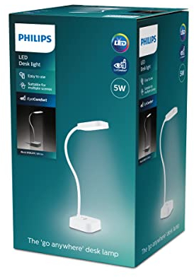 PHILIPS LED Rock tragbare Tischleuchte, Weiß