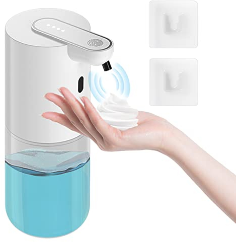 Seifenspender Automatisch Seifenspender Wandbefestigung, 400ml No Touch Schaum Elektrischer seifenspender mit Sensor Wiederaufladbar Schaumseifenspender Automatisch Wasserdicht für Küchen, Hotel