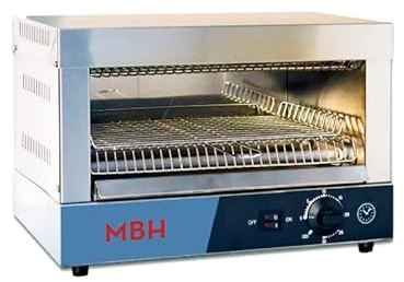 MBH - Tostadora profesional INOX eléctrica para HOSTELERÍA. Tostador de pan industrial 1 piso para bar y restaurante.