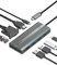 Hub USB C 8 in 1 Docking station in alluminio con HDMI 4K 60 Hz, VGA, Type C PD 100 W, porta USB 3.0, porta Gigabit Ethernet RJ45 1000 M, compatibile per MacBook Pro/Air, altri dispositivi di tipo C