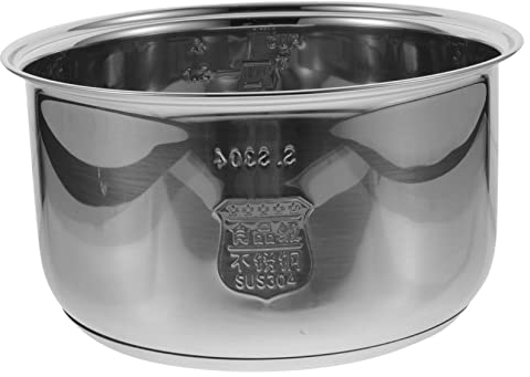 Lurrose Reiskocher Liner Edelstahl Behälter Antihaft Kochgeschirr Edelstahl Kochgeschirr Power Cooker Innere Reiskocher Schüssel Reis Kochen Einsatz Herd Kochtopf Elektroherd Versorgung