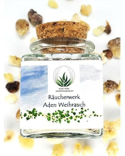 Räucherwerk Aden Weihrauch Glas 50 ml - Atmosphäre der Reinheit, Klarheit und Ruhe