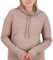 BEARPAW Women's Drawstring Funnel Neck Micro Fleece Pullover Fashion Sweatshirt, Taupe Gray, Medium