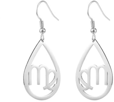 Edelstahl 12 Constellation Drop Ohrringe für Frauen Ohrring Geschenk
