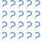 20 Pcs Screw in Hooks, Blue Cup Hooks, Screw Hooks for Wood Hanging Plants Home Organization,1-1/4