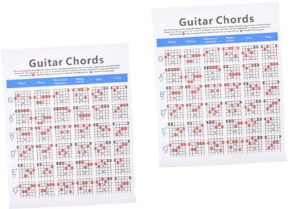 Toyvian 2stücke Ukulele Akkordtabelle Faltbares Übungsplakat Für Anfänger Praktische Griffbrettreferenz Für Gitarre Und Ukulele Einfach Anzubringen Für Wand Oder Notenständer Leicht
