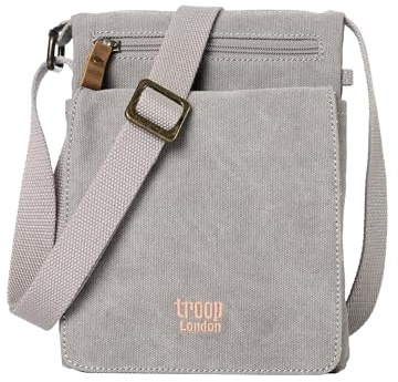 TRP0243 Troop London Klassische Umhängetasche aus Segeltuch, aschgrau, Einheitsgröße