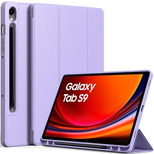 EasyAcc Custodia Cover Compatibile con Samsung Galaxy Tab S10 FE 10.9 Pollici 2025 / S9 FE 10.9 Pollici 2023 / S9 11 Pollici 2023 con Cover Leggero Supporto, Lilla
