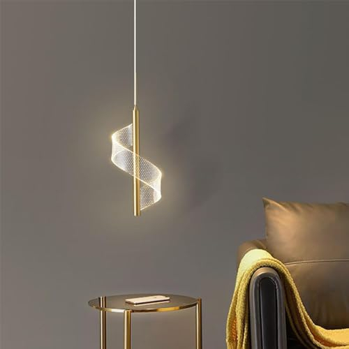 Mengjay Hängeleuchte LED Pendelleuchte esstisch Pendellampe, Dimmbar Kronleuchter Höhenverstellbarer Hängelampe Wohnzimmer Esszimmer Studie Landhaus Pendellampe (Gold)