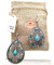 WORLD GOBLINS Pendientes Bohemios Hippie Llamativos, Boho Vintage. Pendiente Largo para Mujer Ideal para Regalar. Mandala Ethno 2024. Elegantes y Ligeros. Regalo Original (Gota Turquesa)