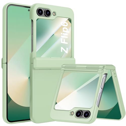 Layeri für Samsung Galaxy Z Flip 6 Hülle mit Displayschutzfolie & Scharnierschutz Hard PC Stoßfest Handyhülle für Samsung Z Flip 6 5G Rugged Kratzfest Dünn Robuste Schutzhülle Galaxy Z Flip 6 Case