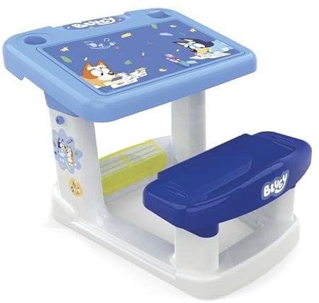 Chicos - Banco Scuola Bluey | Scrivania Bambini Bluey | Ampia superficie 45×27 cm con scomparti | Banco comodo | A partire dai 2 anni (51084)