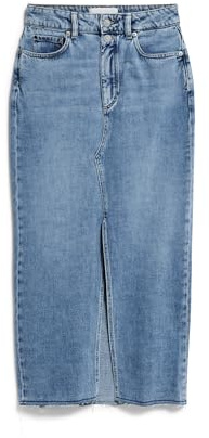 ARMEDANGELS Damen Jeansrock Slim Fit aus Bio-Baumwolle Mix KITAARI Demi Slim Fit Indigo Pebbles
