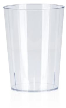 100 Vasos de sidra de plástico acrílico reutilizables de 500 ML Uso en Fiestas, Oficina o Camping - Ecológico sin BPA - Para Agua, Cocktail, Cubatas, Gin Tonic y Cerveza