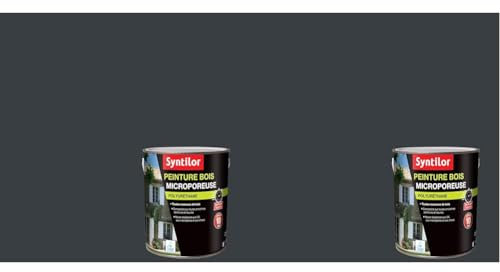 Syntilor - Peinture Bois Ultra Protect Gris Anthracite Satiné RAL 7016 2,5L (Lot de 2)