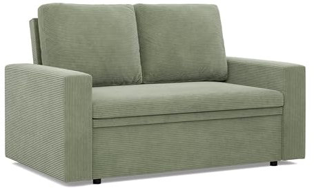 Mebligo - Sofa 2 Sitzer mit Schlaffunktion 148 x 90 x 87 cm NEO Kollektion, kleines Schlafsofa mit Bettkasten, Wohnzimmermöbel