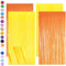 Orange Yellow Tinsel Curtain Party Backdrop Glitter,4P Foil Curtain Thanksgiving Party,Orange Foil Fringe Streamers Metallic Door Hanging Yellow Foil Flow Silk Background for Autumn Party Tinsel