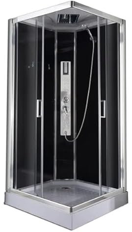 Bagno Italia Cabine de douche hydromassage carré 90x90 cm avec radio et 3 jets