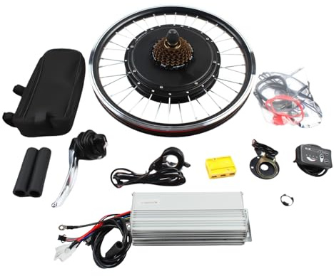 VonVVer 20'' E-bike Conversion Kit Rear Wheel - 48V 1000W E-bike Rear Wheel Conversion Kit Electric Bike Conversion Kit with Brushless Gear Hub Motor for 20 Inch Bikes