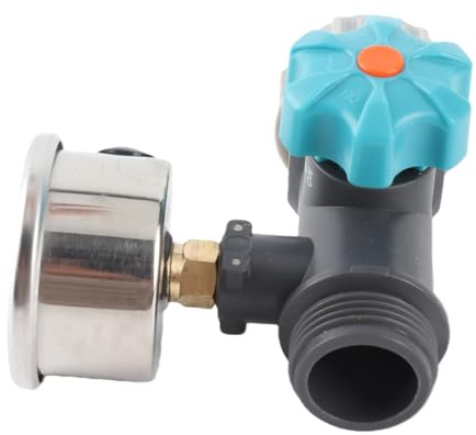 G3/4 Zoll Wasserdruckventil mit Manometer, Einstellbarer Druckminderer (140 psi/10 bar) für Gewächshausgarten und Landwirtschaft Kompatibel mit Intelligenter Bewässerung