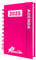 BullTek - Kalender A6 2025 | Mehrsprachiger Tagesplaner mit 30-Minuten-Intervallen | Hardcover & Ringbindung | Wetter-Tracking | 1 Tag/Seite, Fuchsia, Papier Cardstock