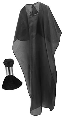 Beavorty Barber Cloth Hairdressing Salon Cape for Clients Barber Cape Smock Haircut Neck Duster Brush for Hair Cutting Apron Apron