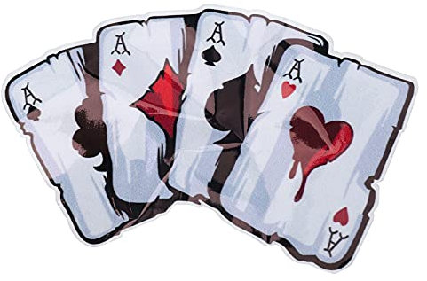 Contencinty Auto Aufkleber, Lustige Poker Muster Karosserie Fenster Reflektierende Aufkleber Abziehbilder Dekoration