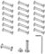 KINDPMA 20Sets M4 Cupboard Joining Bolts Cabinet Connectors Furniture Connecting Screws Bolts Furniture Fastener Binding Screws Bolts with Wrench for Connecting Furniture Wardrobe 25mm