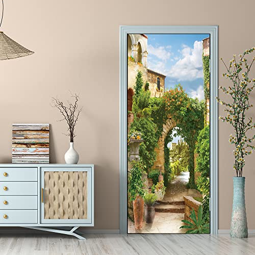 3D Türtapete Türaufkleber Selbstklebend 80x200 Türfolie Poster Fototapete Türbilder Türtattoos Wasserdichte Tür Stickers für Kinderzimmer Wohnzimmer Badezimmer Bogen