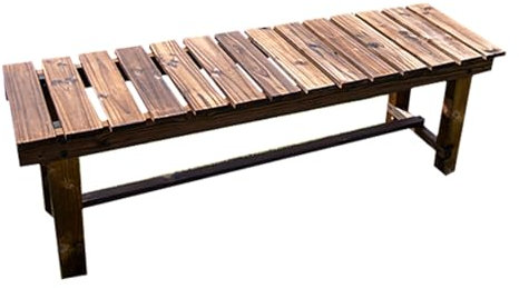 Rostfreie und mottensichere Gartenbank aus Massivholz für den Außenbereich, für Terrasse, Hinterhof, Veranda, Sitzgelegenheit, Allwetterbank, hält mehrere Personen, maximale Traglast 180 kg, 129 cm,