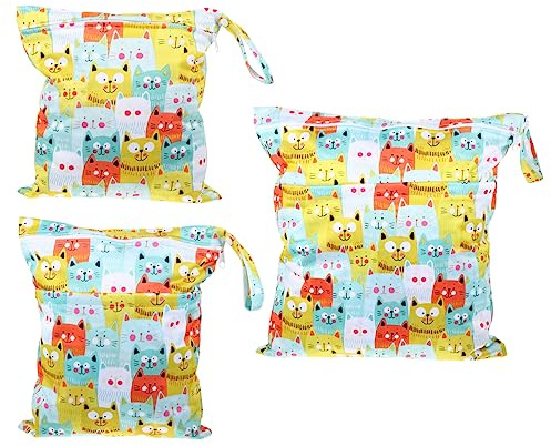 MOBUTOFU 3 Stücke Windel Lagerung Tasche Nass Trocken Tasche Tote Für Reise Camping Tragbare