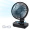 Aischens USB Tischventilator Oszillierend, Mini USB Ventilator Sehr Leise mit 4000mAh Batterie, Persönlicher Tischventilator Tragbarer USB-Tischventilator für Zuhause Büro Campen (Schwarz)