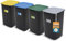 AKITAInk - Set 4 Bidoni per Raccolta Differenziata da 50L - Modello AKIJAZZ4 | Soluzione Pratica per una Separazione Facile e Ordinata dei Rifiuti - Made in Italy