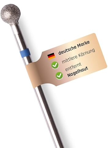 Nagelfräser Bit NAGELHAUT KUGEL, Diamant Fräser Bit für empfindliche Hautpartien & präzise Detailarbeiten, Fräser Bits für Maniküre & Pediküre, Nagelfräser Aufsatz, Lyins-Nailshop.de