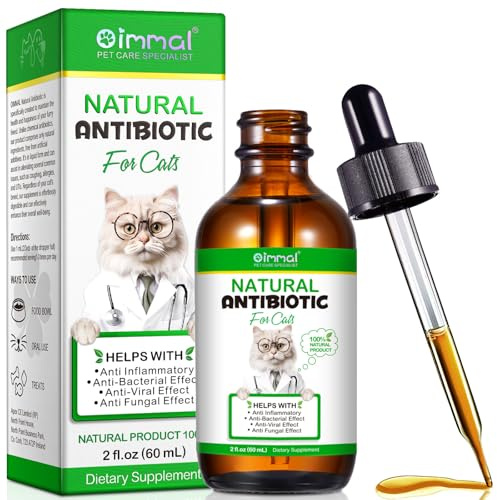 Natural Antibiotics for Cats, Cat Antibiotics for Allergy & Itchy Relief, Support Pet Skin, Coat, Digestion, Natural Roasted Chicken Flavor