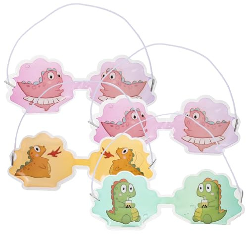 Gogogmee 4 Stück-pack Pvc Kühlende Dinosaurier Augenpads für Kinder Cartoon Design Bequeme Schlafmasken zur Verbesserung der Hauthelligkeit für Entspannung und Schlaf Zufälliger Stil