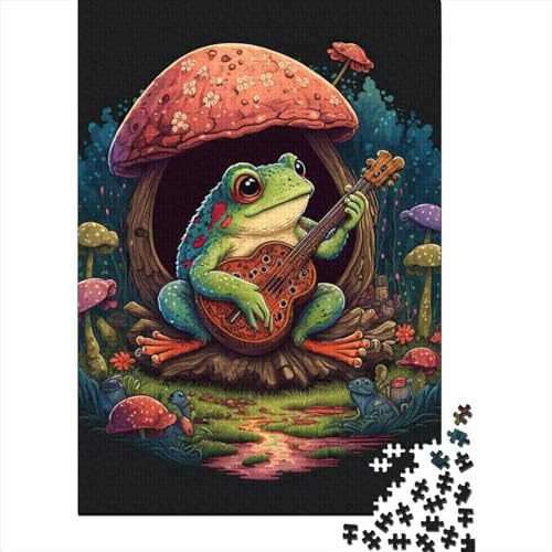 1000-teiliges Frosch-Banjo-Puzzle für Erwachsene, Papierpuzzle, Lernspiel, 38 x 26 cm / 1000 Teile