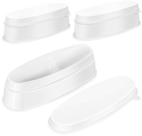 VOSAREA 3pcs Nail Dip Powder Jar Plastic Case Tray for French Manicure Kit Storage Use Dipping Powder
