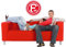 alenio Wandtattoo Fortuna Düsseldorf Logo F95 Fußball Wandsticker Fanartikel 40 cm Ø selbstklebend auch auf Raufaser Tapete