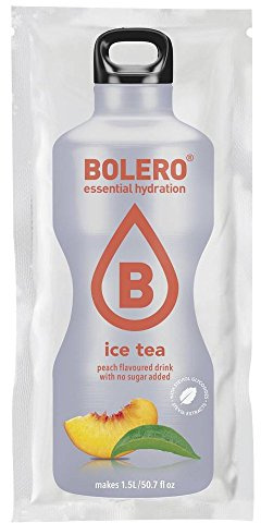 DOPPELPACKUNG Eistee Zitrone ICE TEA Lemon Bolero Instant Getränkepulver 2 x 8g pro Packung für MINDESTENS 3,0 Liter Limo ZUCKERFREI