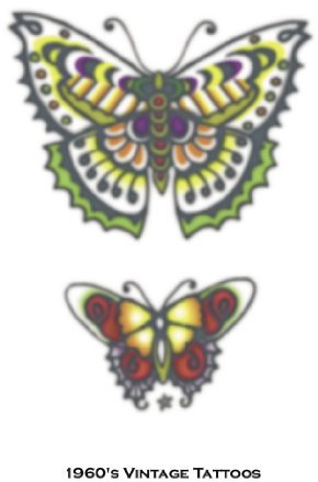 Kost-me f-r alle Gelegenheiten DF119 Tattoo Vintage-Schmetterlinge