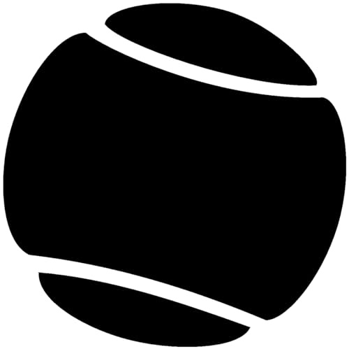 Samunshi® Autoaufkleber Tennisball Aufkleber 10 x 10cm schwarz