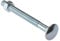 Merriway BH02192 Bullone a Testa Tonda e Quadro Sottotesta con Dado, M6, Bianco, 150 mm, Set di 6 Pezzi