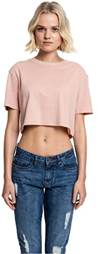 Urban Classics TB1555 Damen T-Shirt Ladies Short Oversized Tee Light Rose, XS