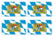 Kiwistar Aufkleber 4,5 x 2,3 cm Bayern - Bundesland Autoaufkleber Deutschland Flagge Länder Wappen Fahne Sticker Kennzeichen - Auto - Fahrrad - LKW