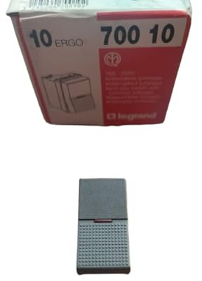 Interruttore unipolare Luminoso Legrand Ergo 700 10 con Spia Rossa