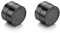 JewelryWe Schmuck Magnet Ohrringe Edelstahl sandgestrahlt Fake Plug Magnetisch Rund Ohrstecker Tunnel Non-Piercing Ohrclips für Herren Damen Schwarz